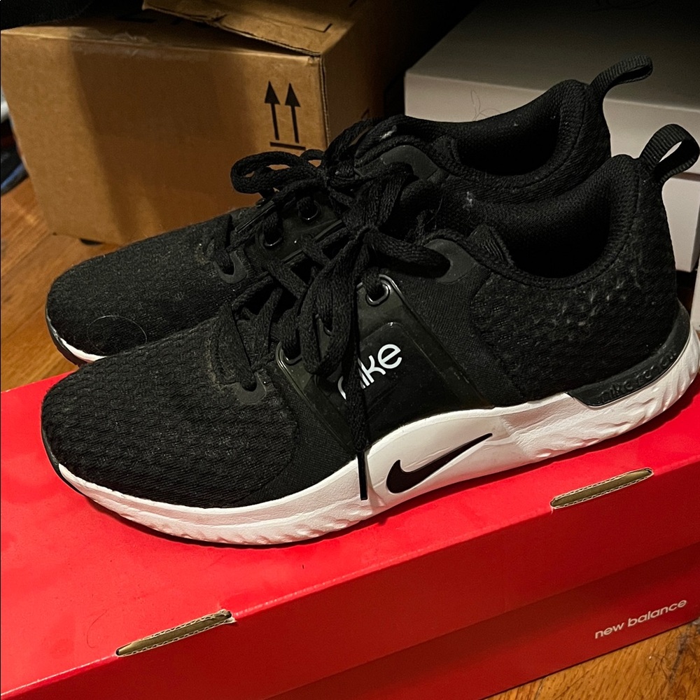 Nike Renew Black and White athletic shoes